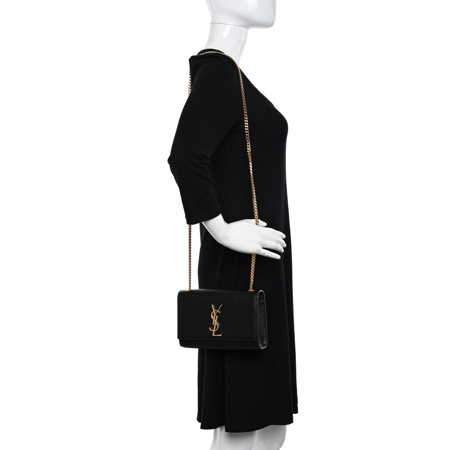 Grain De Poudre Small Monogram Kate Satchel Black