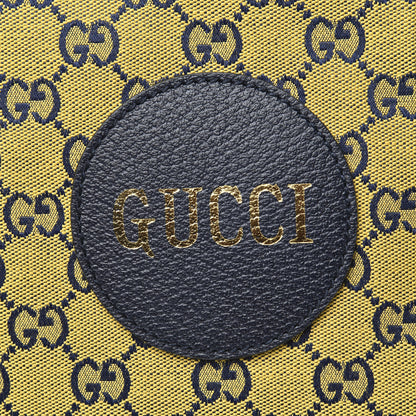 Gucci Monogram Multicolor Script Logo Large Double Pocket Backpack Yellow Blue 7 of 10