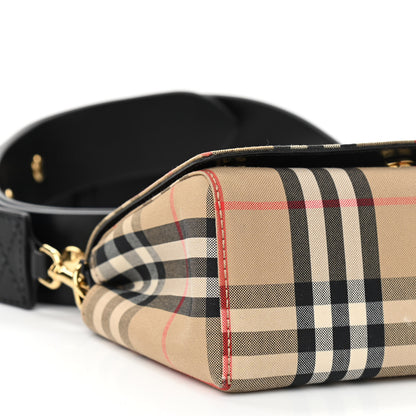 Burberry Vintage Check Hackberry Crossbody Bag Archive Beige Black 5 of 9