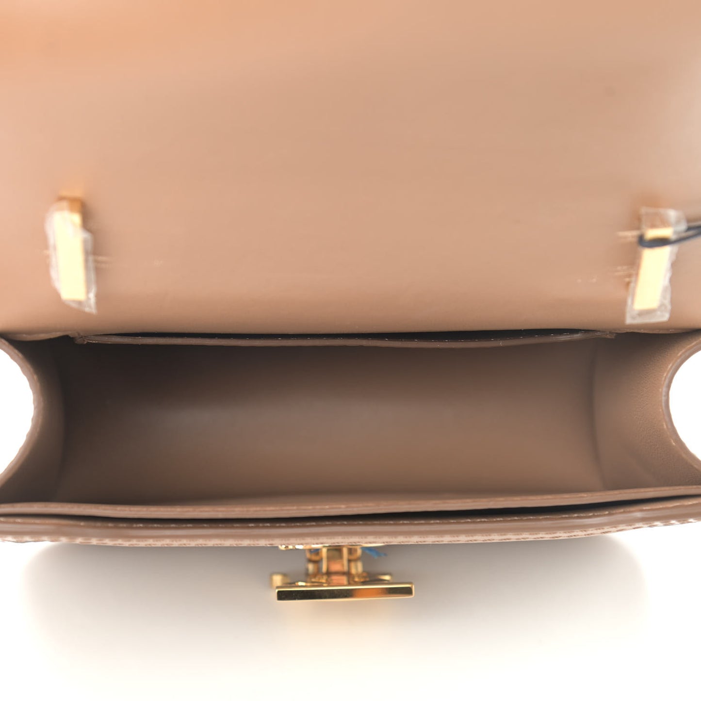 Calfskin Monogram Mini TB Bag Beige
