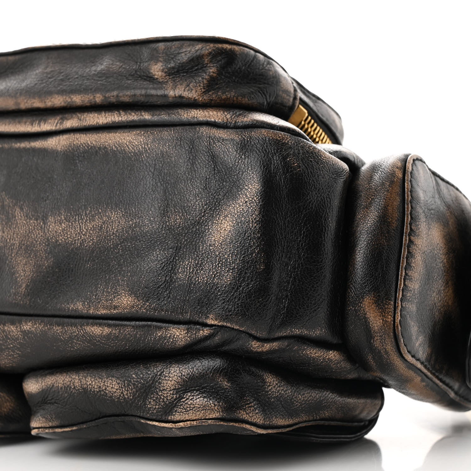 Miu Miu Distressed Nappa Pocket Bag  Sand Coffee 9 of 9