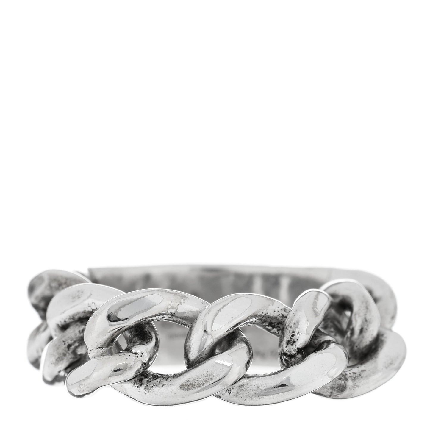 Sterling Silver Enamel Logo Chain Ring 55 7.25 Turquoise