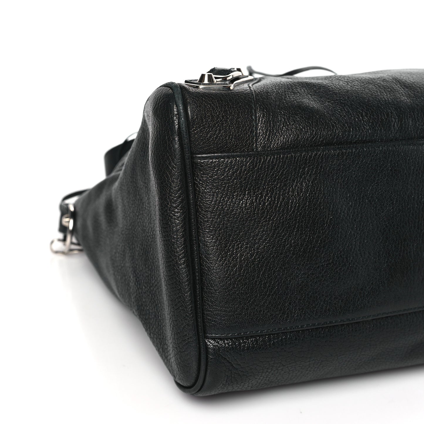 Chevre Silver Metallic Edge Hardware Velo Black