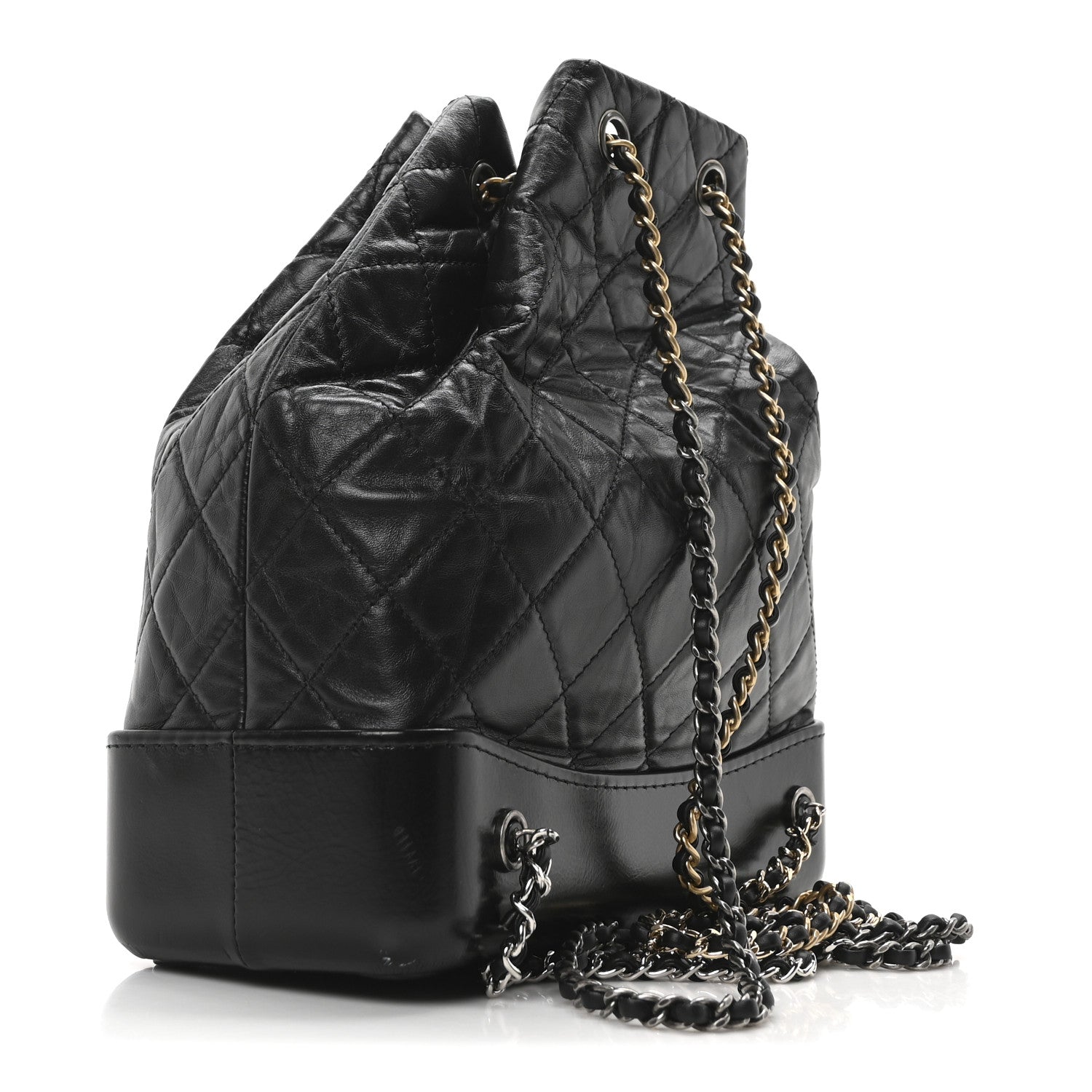 Chanel Aged Calfskin Quilted Small Gabrielle Backpack Black 3 of 10