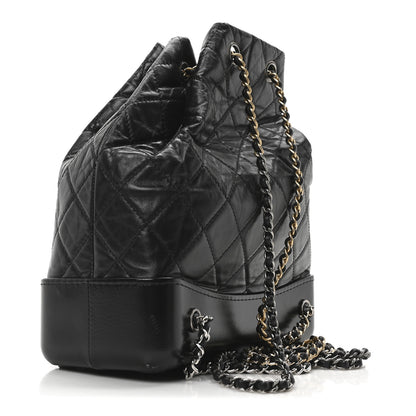 Chanel Aged Calfskin Quilted Small Gabrielle Backpack Black 3 of 10