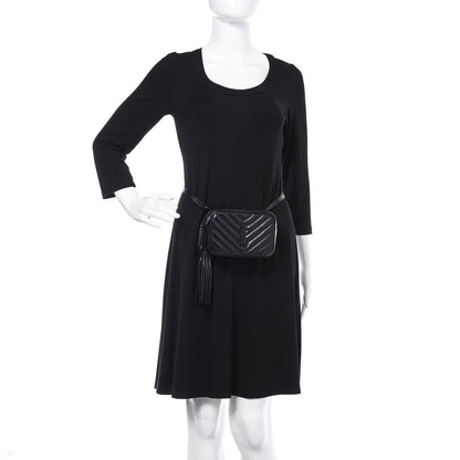 Saint Laurent Calfskin Matelasse Monogram Lou Belt Bag Black 2 of 10