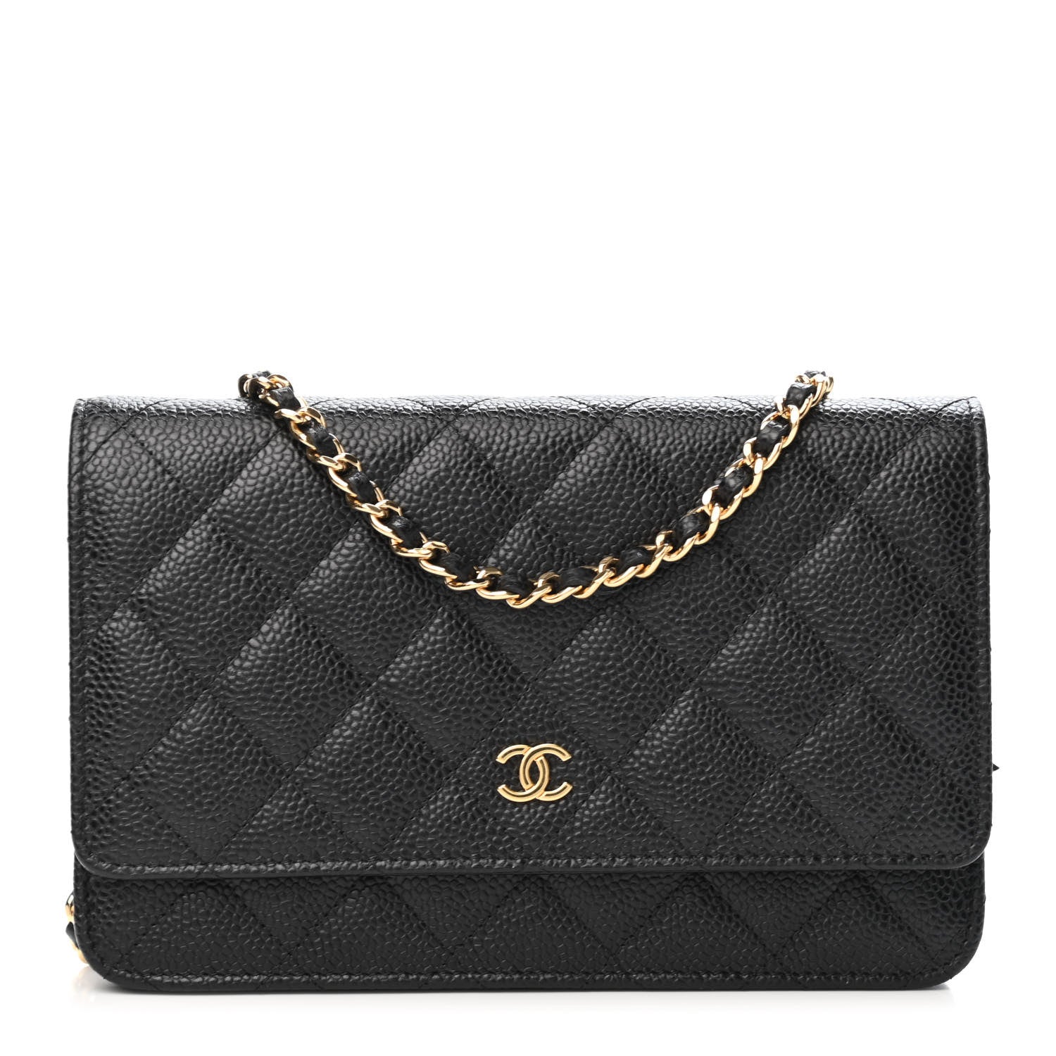 Chanel Caviar Quilted Wallet On Chain WOC Black 1 of 4