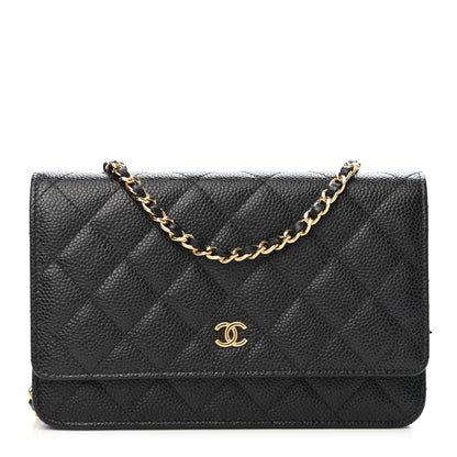 Chanel Caviar Quilted Wallet On Chain WOC Black 1 of 4