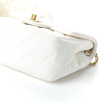 Chanel Calfskin Quilted Mini Romance Square Flap White 7 of 10