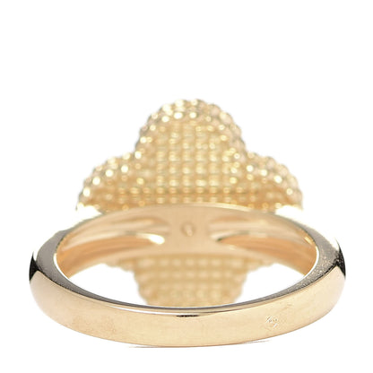 Van Cleef & Arpels 18K Yellow Gold Diamond Carnelian Vintage Alhambra Ring 51 5.75 3 of 6