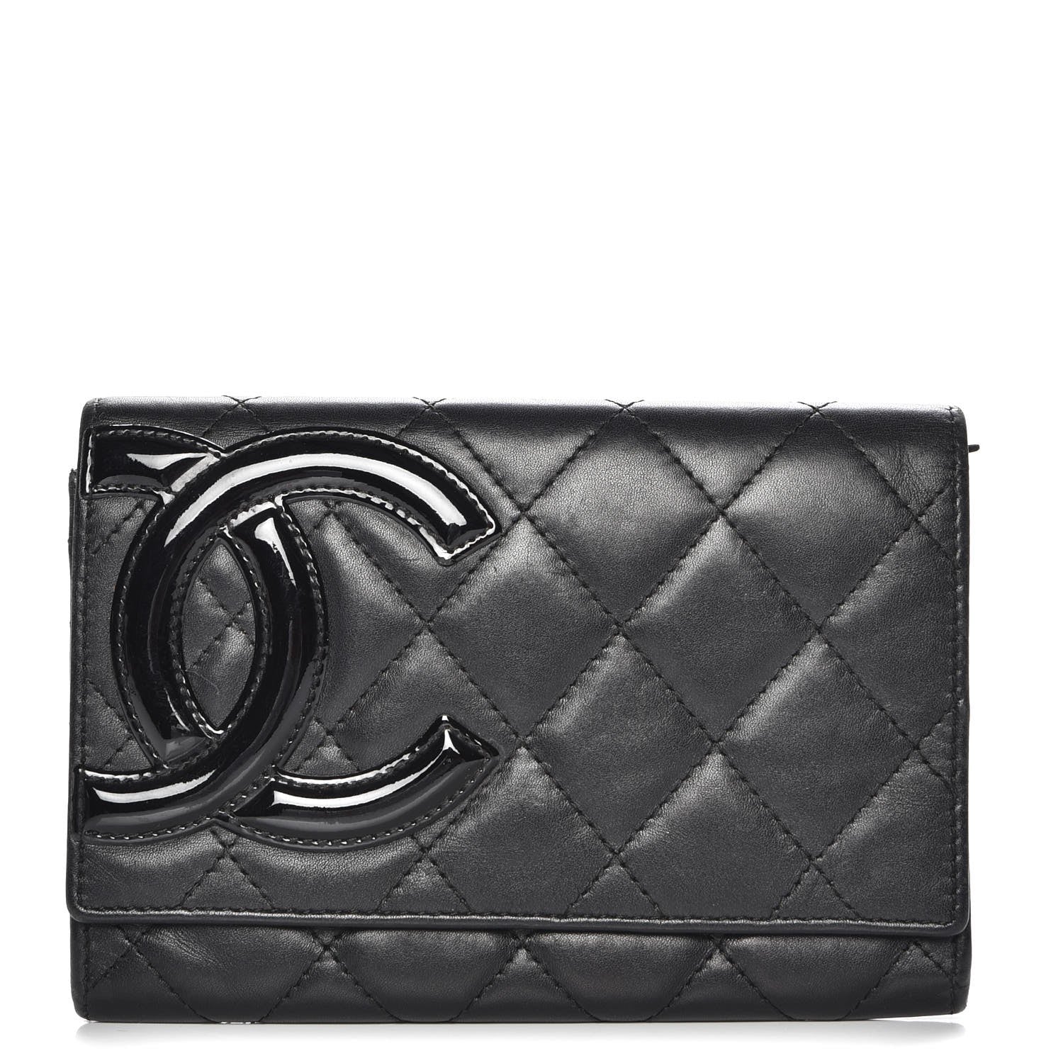 Chanel Calfskin Quilted Cambon Flap Wallet Black 1 of 10
