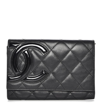 Chanel Calfskin Quilted Cambon Flap Wallet Black 1 of 10
