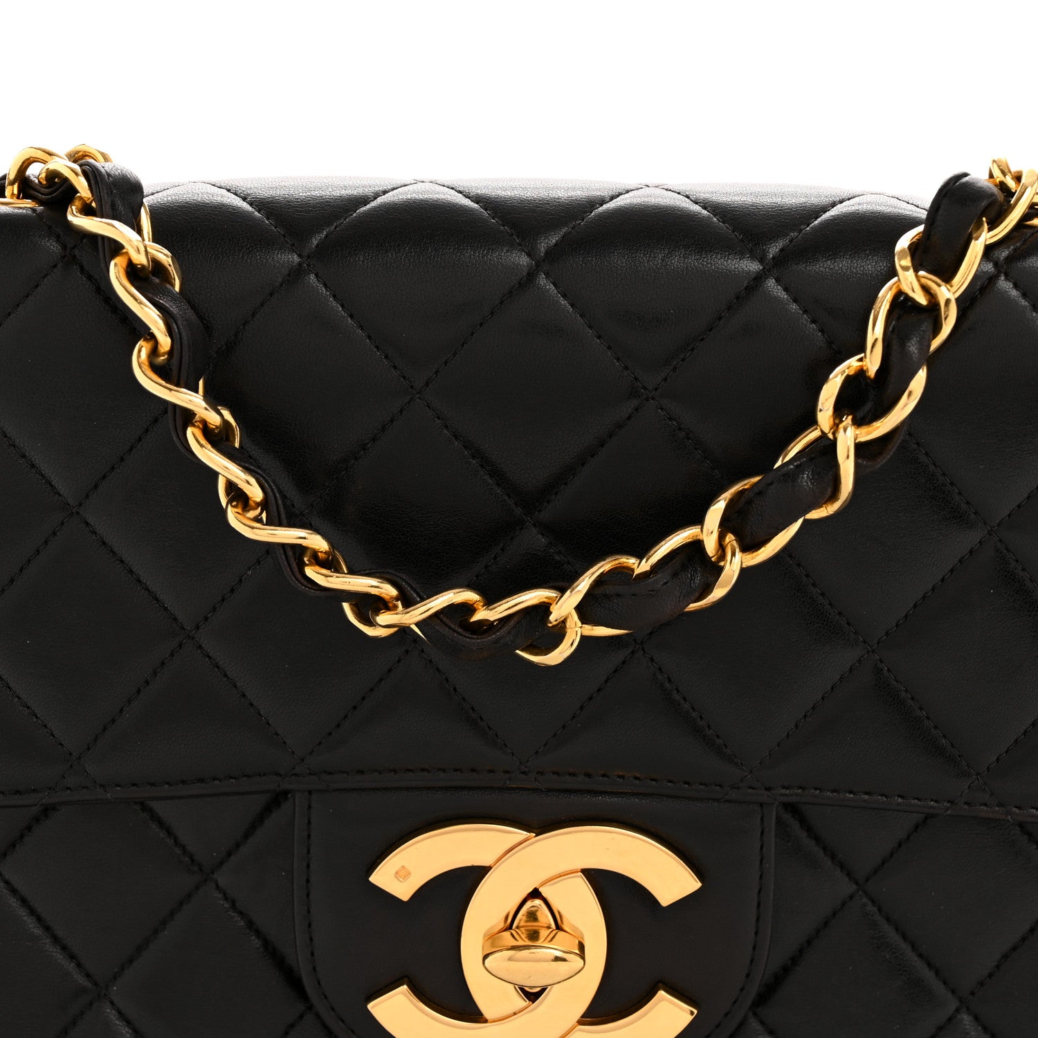 Chanel Lambskin Quilted Jumbo Single Flap Black 9 of 16