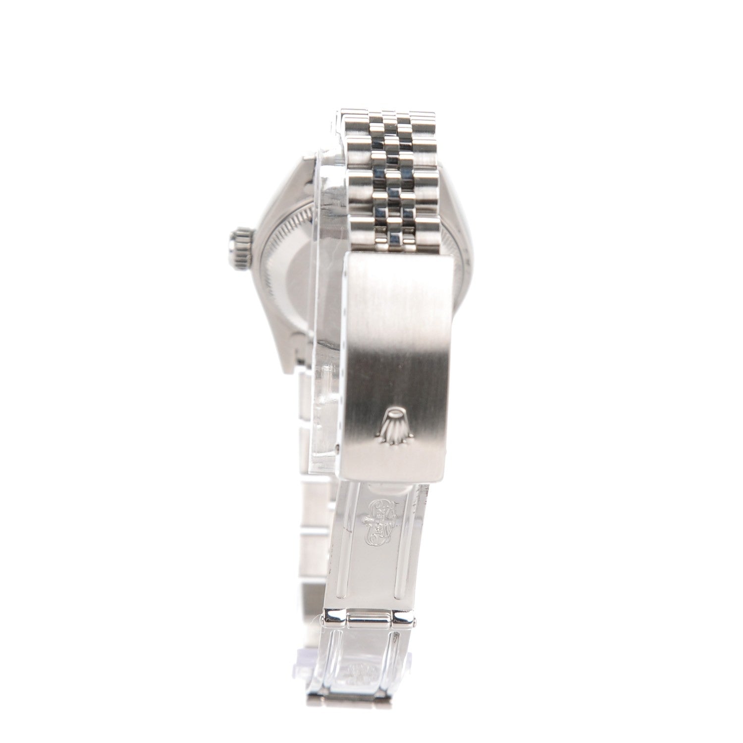 Rolex Stainless Steel 18K White Gold 26mm Oyster Perpetual Datejust Watch Blue Roman 69147 4 of 7