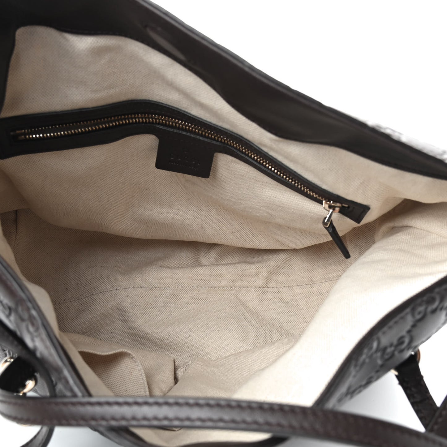 Guccissima Medium Bree Foldover Tote Chocolate