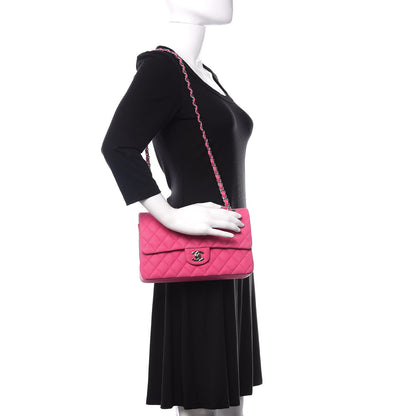 Chanel Iridescent Caviar Quilted Medium Double Flap Pink 2 of 12