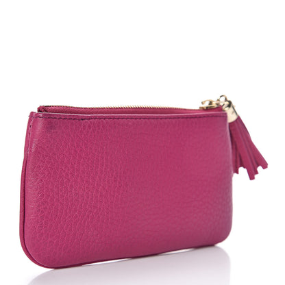 Gucci Pebbled Calfskin Soho Key Case Bright Bougainvillea 3 of 7