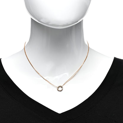 Cartier 18K Pink Yellow White Gold Trinity Double Chain Pendant Necklace 2 of 5