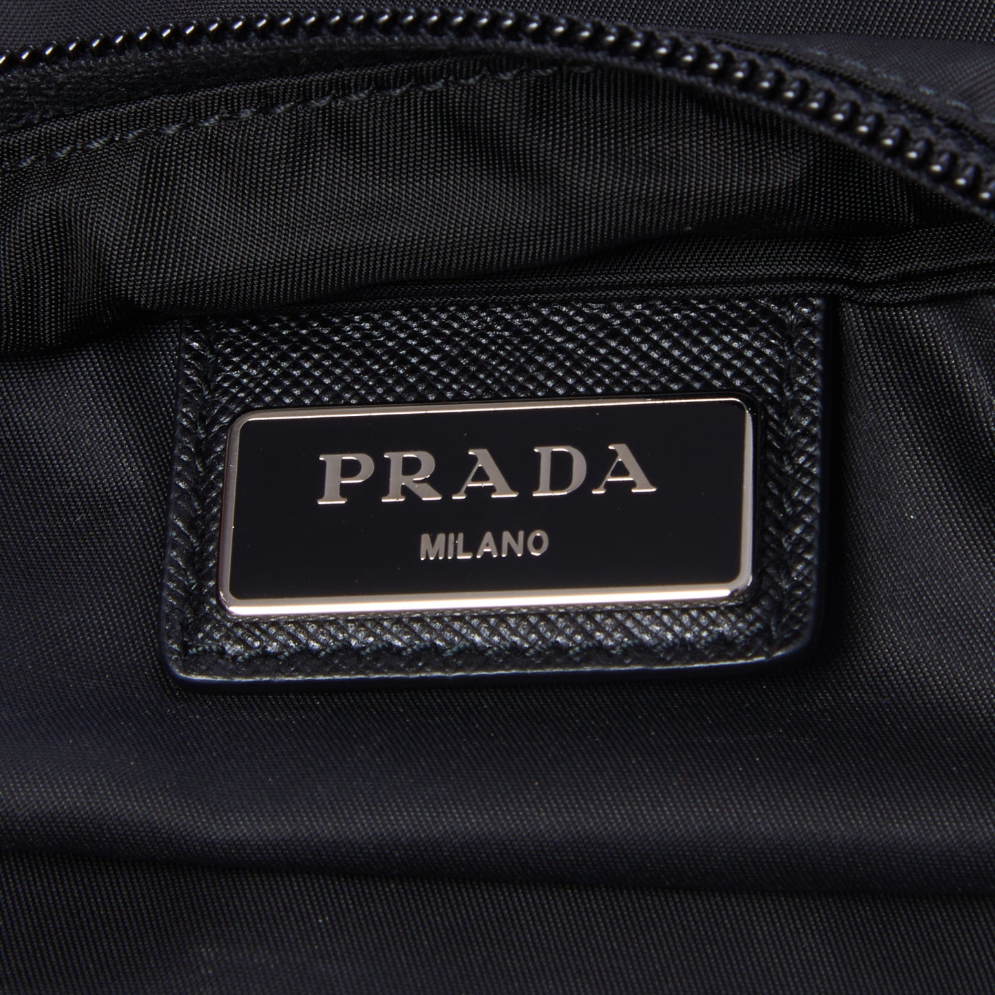 Nylon Vela Flat Messenger Bag Black