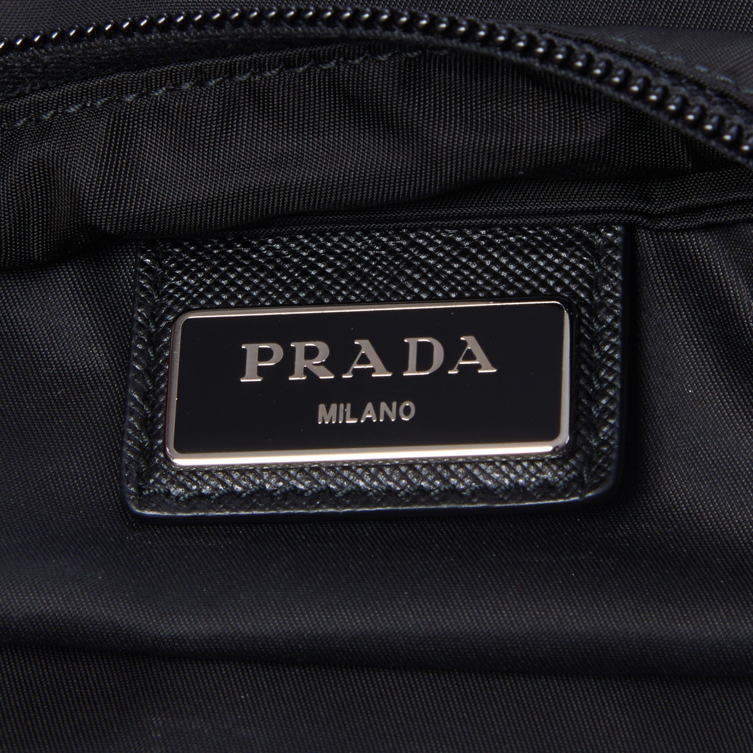 Prada Nylon Vela Flat Messenger Bag Black 8 of 8