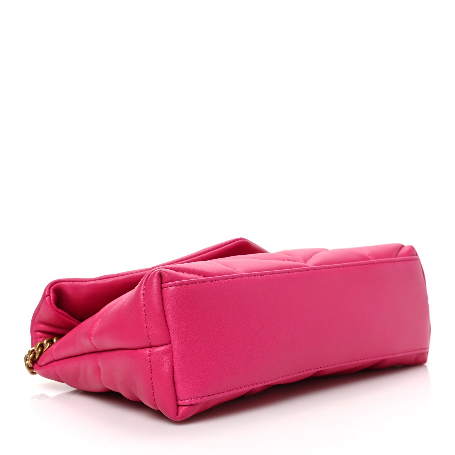 Saint Laurent Lambskin Quilted Toy Loulou Puffer Monogram Chain Satchel Bubblegum 4 of 8