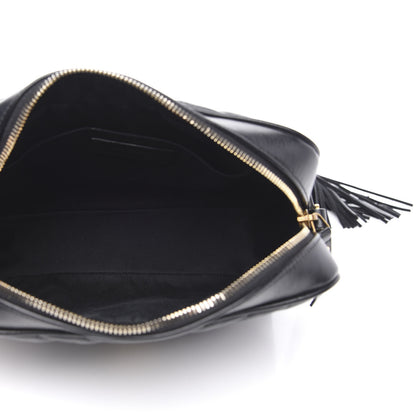 Saint Laurent Calfskin Matelasse Monogram Lou Camera Bag Black 5 of 12