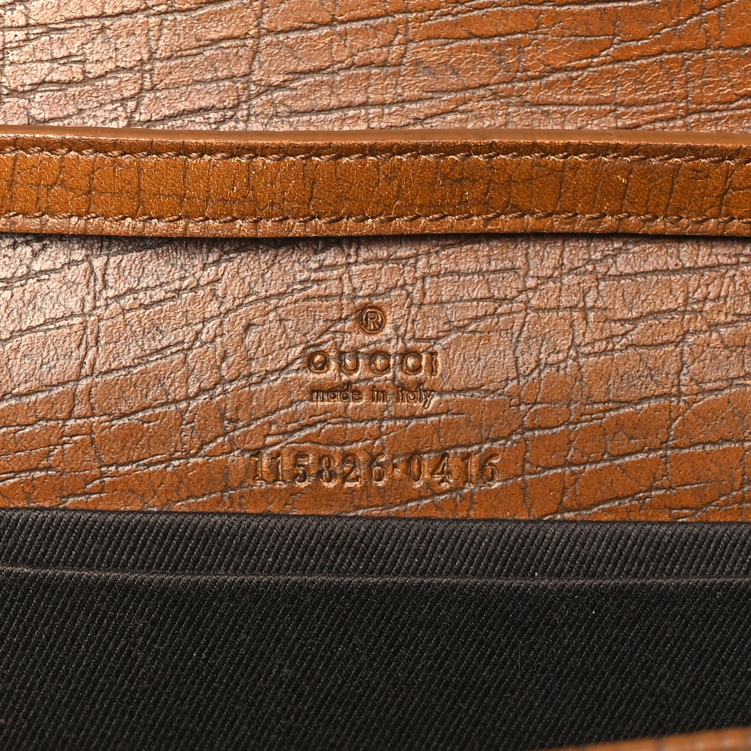 Gucci Monogram Bamboo Bar Clutch Dark Brown 6 of 10