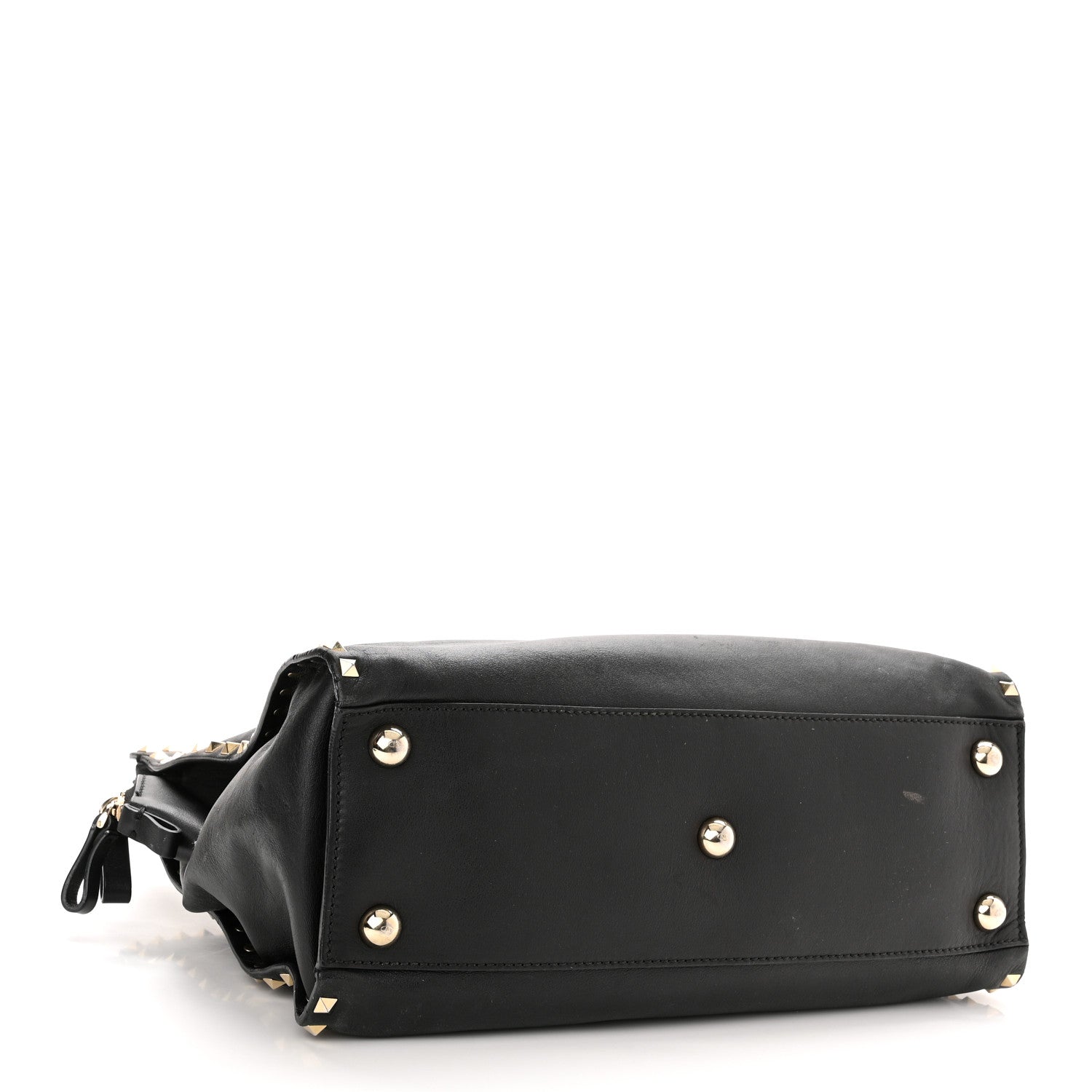 Valentino Garavani Vitello Rockstud Dome Shopper Black 4 of 14