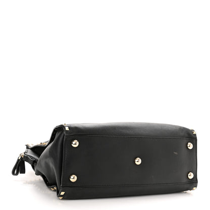Valentino Garavani Vitello Rockstud Dome Shopper Black 4 of 14