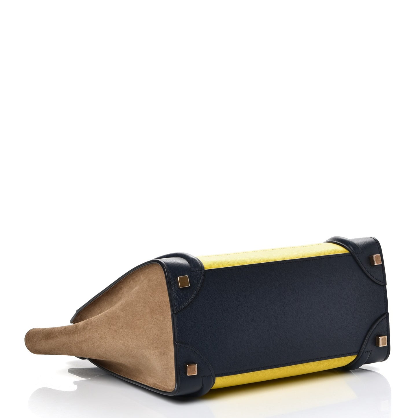 Nubuck Grained Calfskin Micro Tri-Color Luggage Fluo Yellow