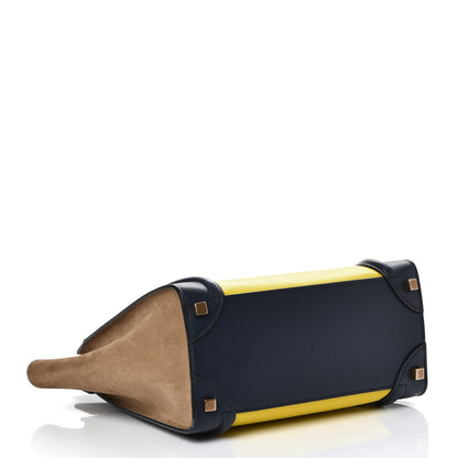 Celine Nubuck Grained Calfskin Micro Tri-Color Luggage Fluo Yellow 4 of 7