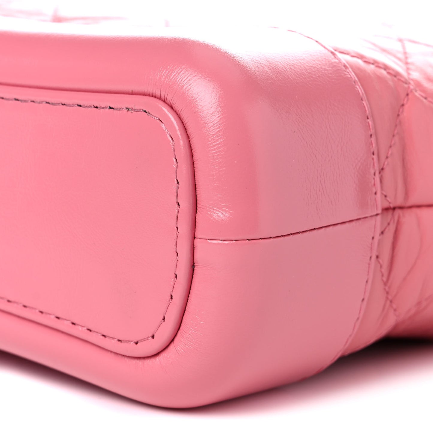 Aged Calfskin Quilted Small Gabrielle Logo Hobo Rose