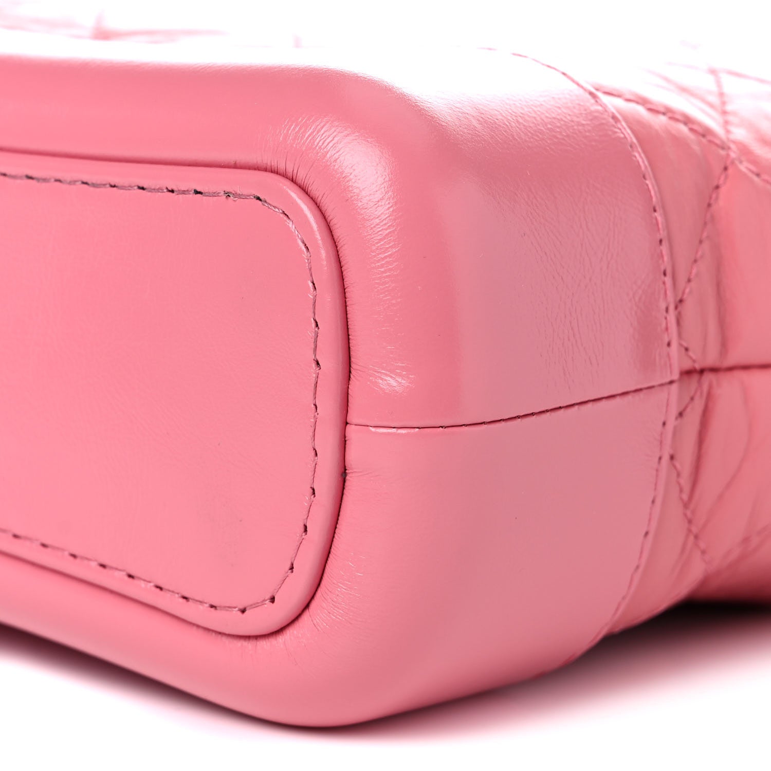 Chanel Aged Calfskin Quilted Small Gabrielle Logo Hobo Rose 9 of 11