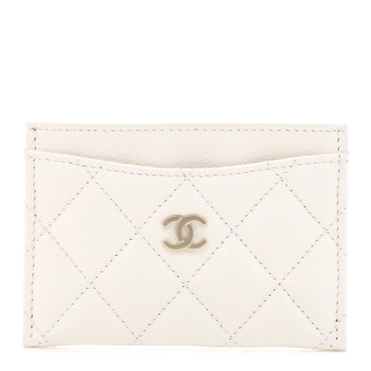 Chanel Caviar Quilted Card Holder White 1 of 10