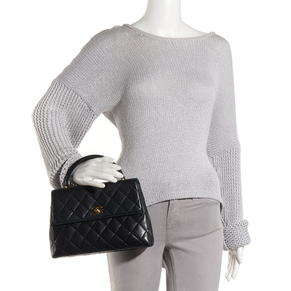 Chanel Lambskin Quilted Medium Kelly Flap Bag Black 2 of 8