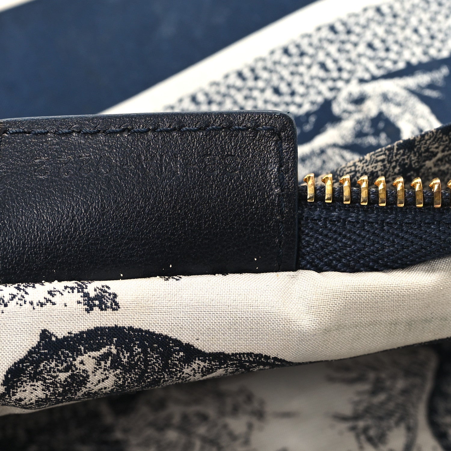 Christian Dior Technical Fabric Toile De Jouy Reverse Diortravel Zipped Pouch Blue Multicolor 7 of 10