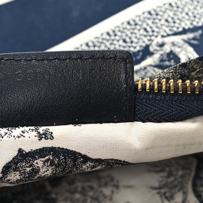 Christian Dior Technical Fabric Toile De Jouy Reverse Diortravel Zipped Pouch Blue Multicolor 7 of 10