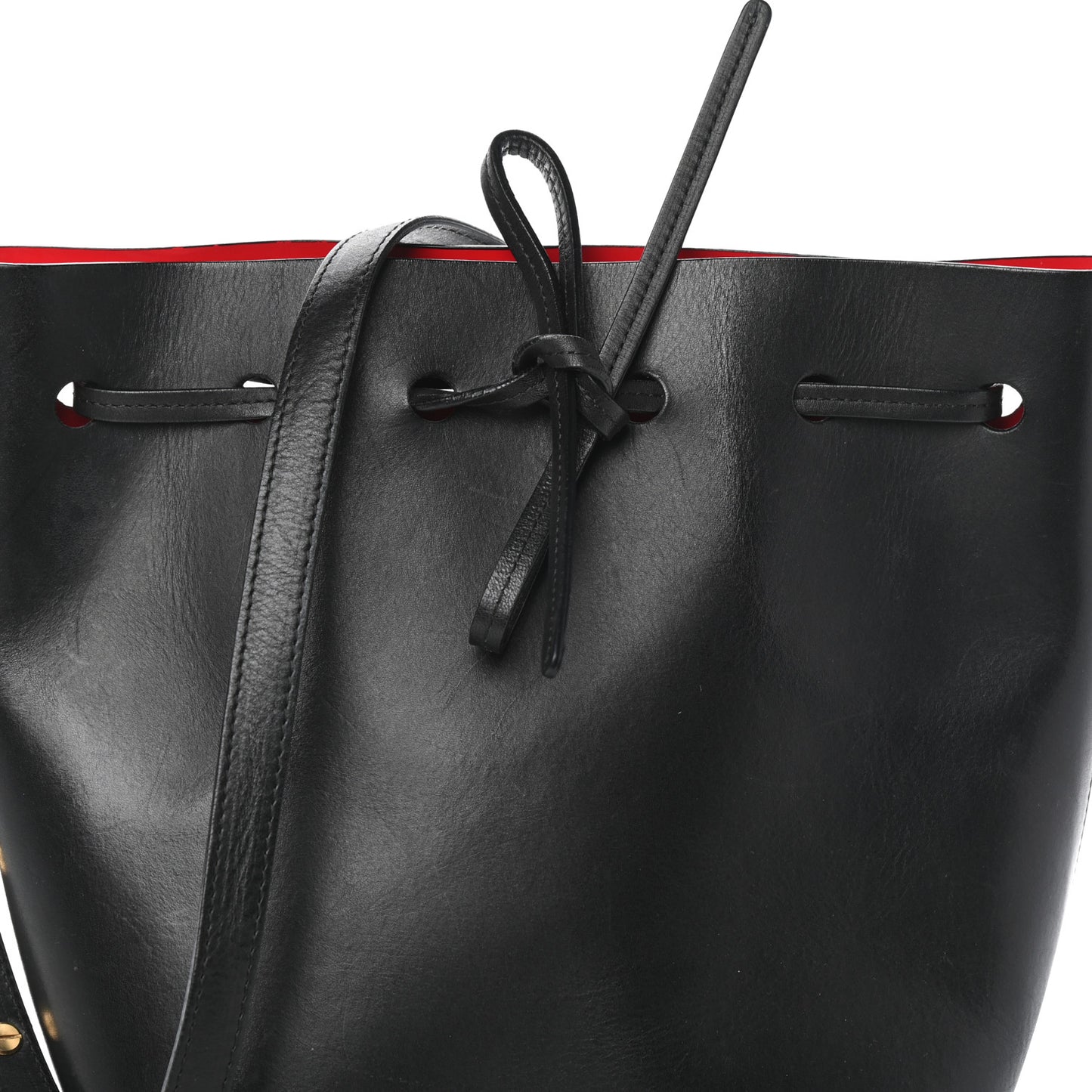 Calfskin Mini Bucket Bag Black Flamma