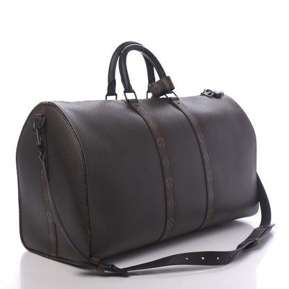 Louis Vuitton Taiga Monogram Keepall Bandouliere 50 Khaki 2 of 8