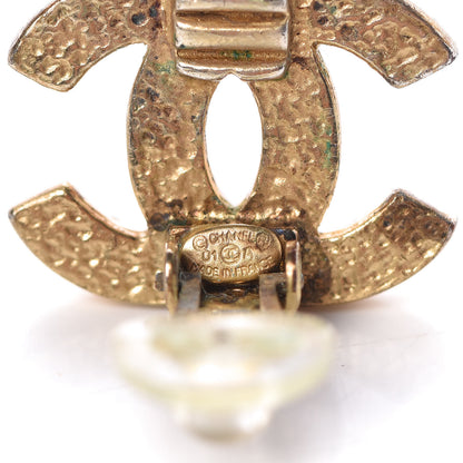 Chanel CC Crystal Clip On Earrings Gold 4 of 4