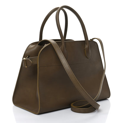 The Row Polished Saddle Calfskin Soft Margaux 12 Muschio 3 of 8