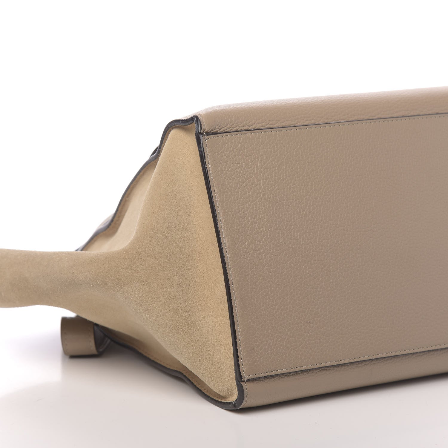 Celine Drummed Calfskin Suede Medium Trapeze Dune 14 of 15