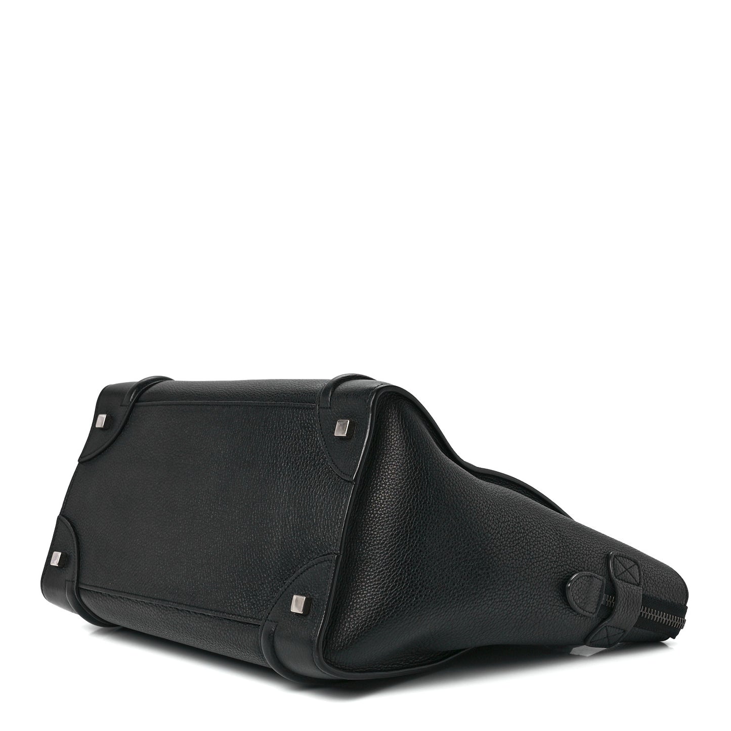 Drummed Calfskin Mini Luggage Black