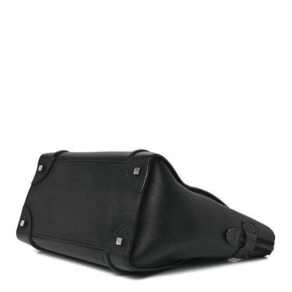 Celine Drummed Calfskin Mini Luggage Black 8 of 10