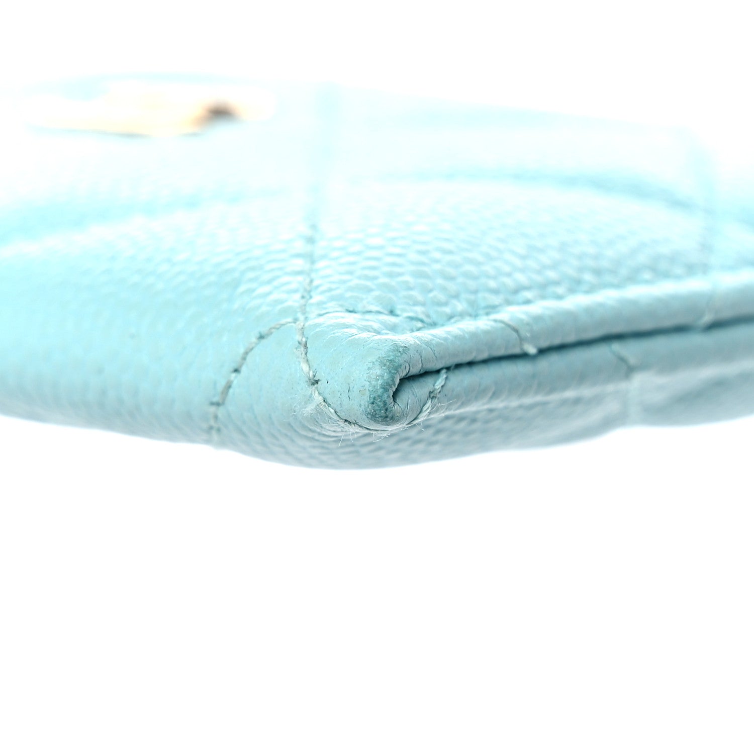 Chanel Caviar Quilted Card Holder Light Blue 10 of 15