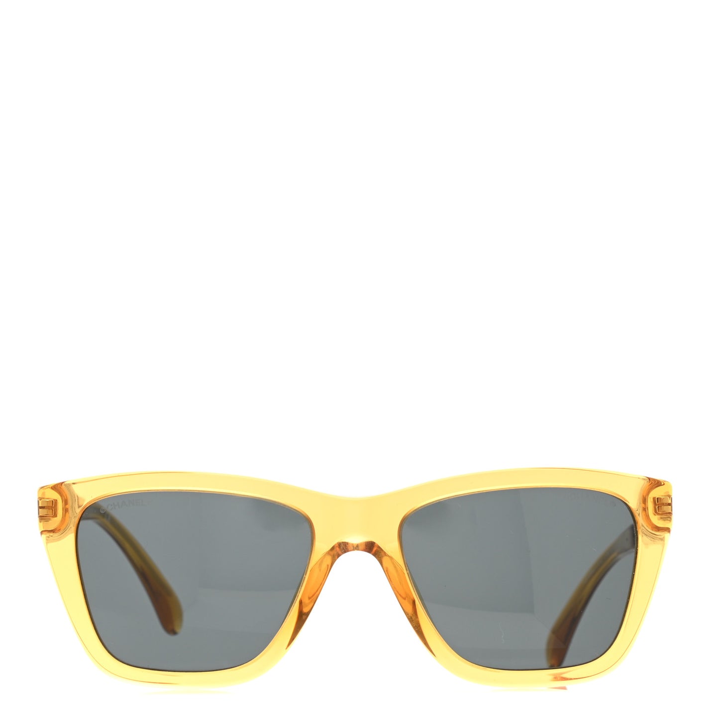 Acetate Metal Rectangle Sunglasses 5442 Yellow