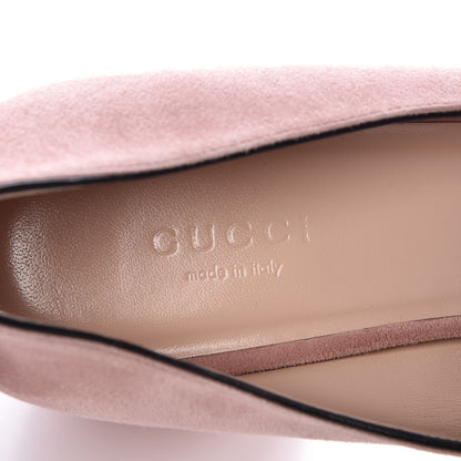 Gucci Kid Scamosciato GG Marmont Fringe 50mm Loafer Pumps 39 Crystal Pink 7 of 9
