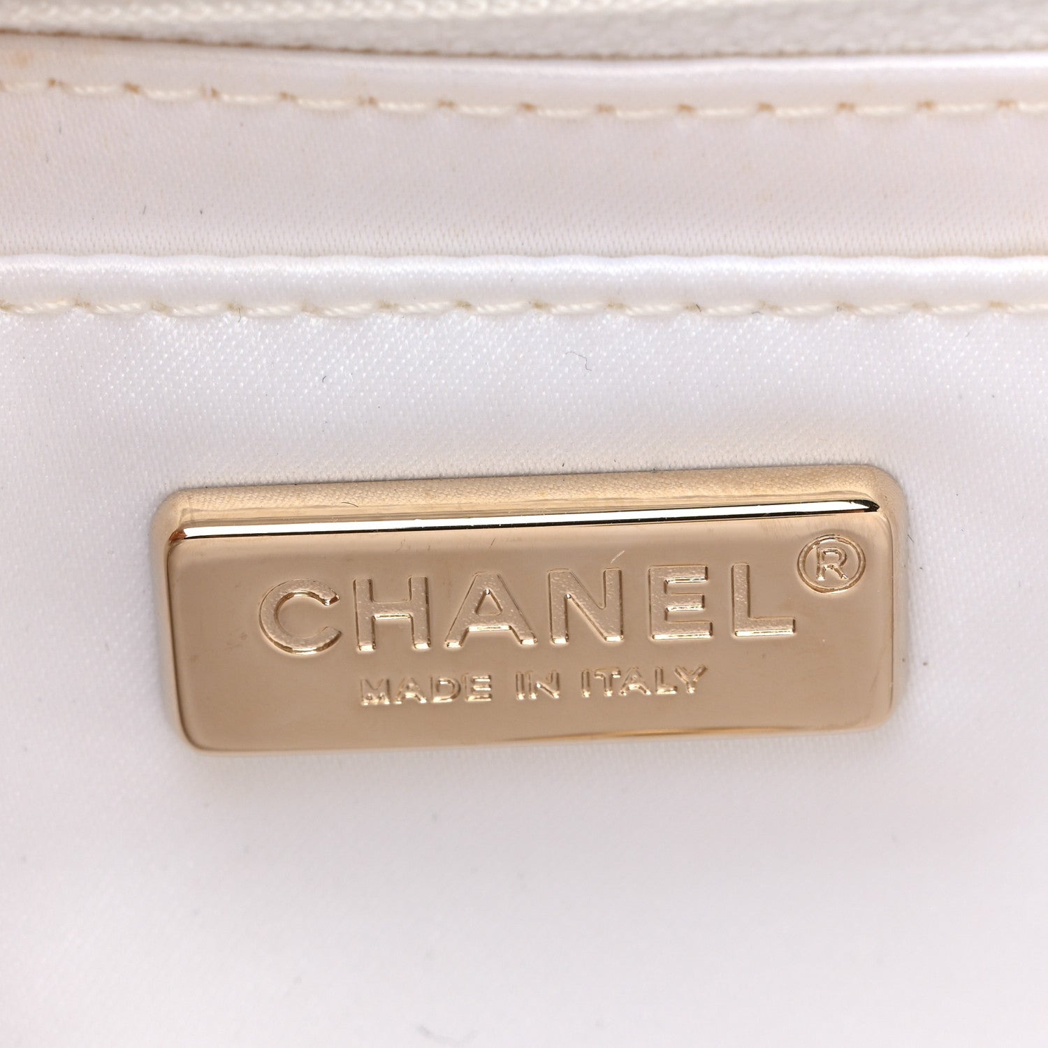 Chanel Sequin Logo Medium Flap White Black 6 of 10