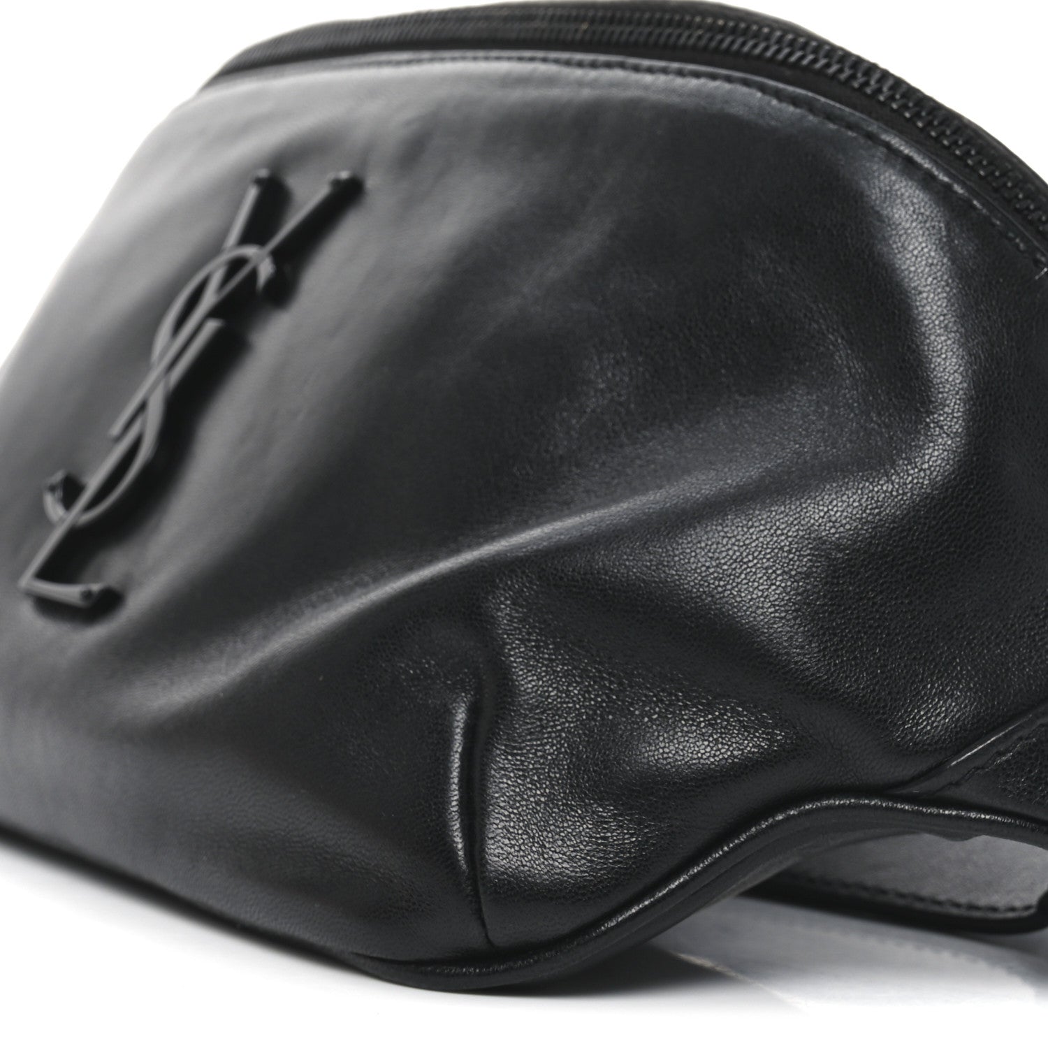 Saint Laurent Calfskin Monogram Belt Bag Black 9 of 9