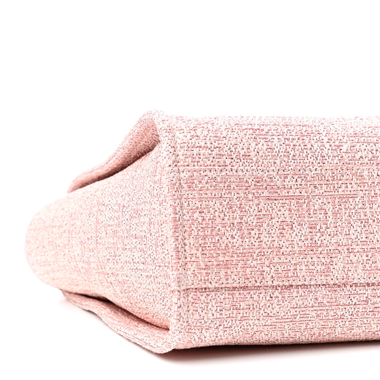 Straw Lurex Small Deauville Tote Pink